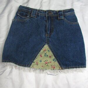 Woolrich Denim Skirt Girls M 5/6 Corduroy Frayed
